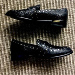 NEW and NEVER WORN black Lola Cruz loafers